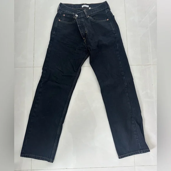 Parke Black Straight-Leg Jeans - Picture 1 of 2